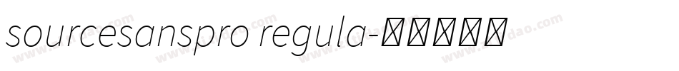 sourcesanspro regula字体转换